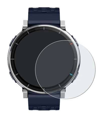 Immagine del dispositivo Amazfit Active 3 Premium con un'ampia varietà di protezioni per lo schermo.