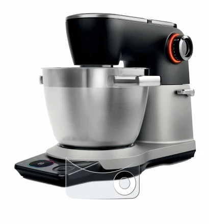 Immagine del dispositivo Bosch MUMS8Z con un'ampia varietà di protezioni per lo schermo.