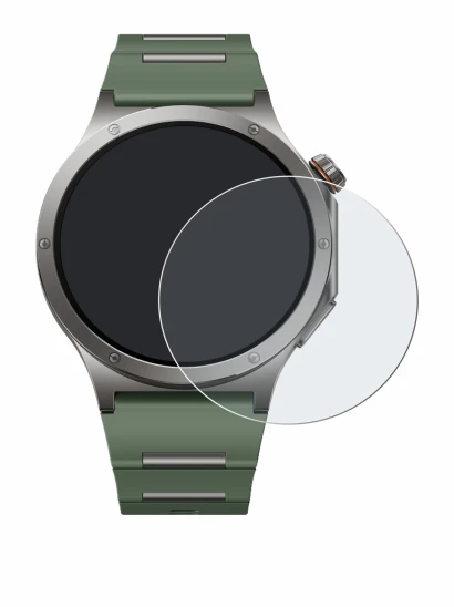Immagine del dispositivo OnePlus Watch 4 con un'ampia varietà di protezioni per lo schermo.