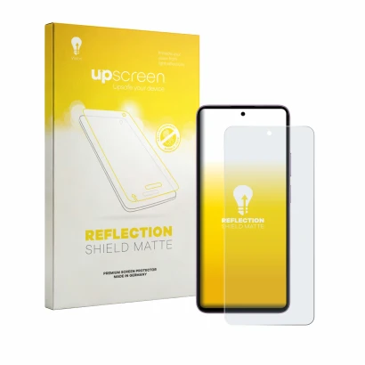 Parte frontale di una confezione del prodotto con il logo del marchio upscreen. Accanto è raffigurato il dispositivo HMD Crest