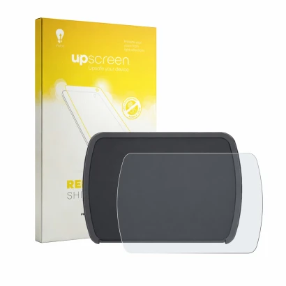 Parte frontale di una confezione del prodotto con il logo del marchio upscreen. Accanto è raffigurato il dispositivo Motocaddy
