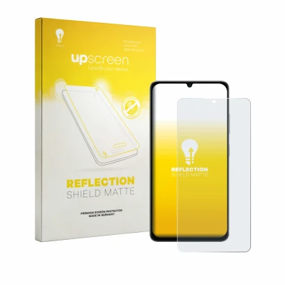 Parte frontale di una confezione del prodotto con il logo del marchio upscreen. Accanto è raffigurato il dispositivo Lava Bold