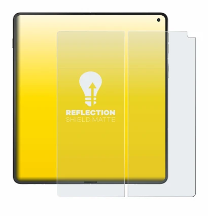 Immagine del dispositivo Motorola Razr Fold (Display interno) con un'ampia varietà di protezioni per lo schermo.