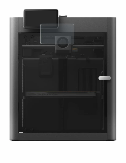 Immagine del dispositivo Bambu Lab X2D con un'ampia varietà di protezioni per lo schermo.
