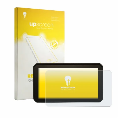 Parte frontale di una confezione del prodotto con il logo del marchio upscreen. Accanto è raffigurato il dispositivo Interphon
