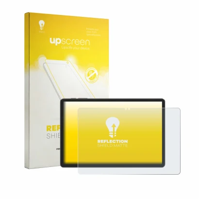 Parte frontale di una confezione del prodotto con il logo del marchio upscreen. Accanto è raffigurato il dispositivo Blackview