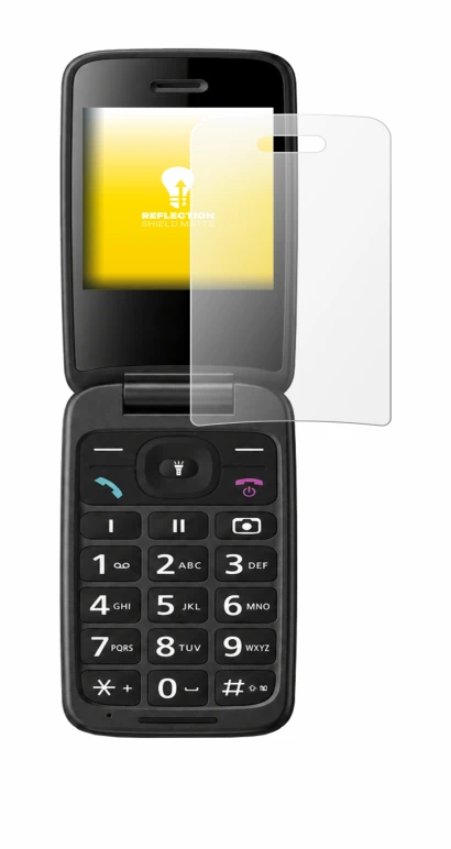 Immagine del dispositivo Panasonic KX-TU410 con un'ampia varietà di protezioni per lo schermo.