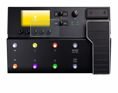 Immagine del dispositivo Line 6 POD Go Wireless con un'ampia varietà di protezioni per lo schermo.