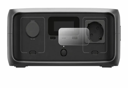 Immagine del dispositivo EcoFlow River 3 con un'ampia varietà di protezioni per lo schermo.