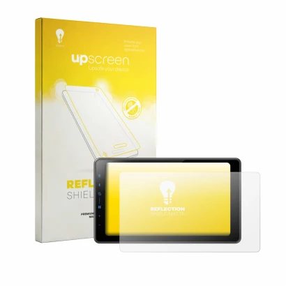 Parte frontale di una confezione del prodotto con il logo del marchio upscreen. Accanto è raffigurato il dispositivo Pioneer S