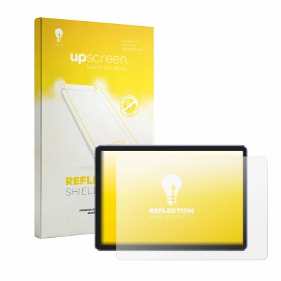 Parte frontale di una confezione del prodotto con il logo del marchio upscreen. Accanto è raffigurato il dispositivo XP-Pen Ma