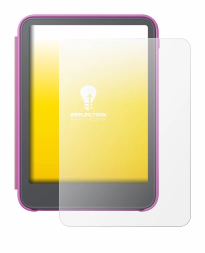 Immagine del dispositivo Amazon Kindle Kids 2026 con un'ampia varietà di protezioni per lo schermo.