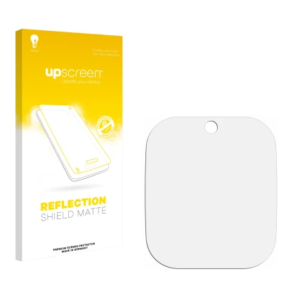 Parte frontale di una confezione del prodotto con il logo del marchio upscreen. Accanto si trova la protezione per lo schermo 