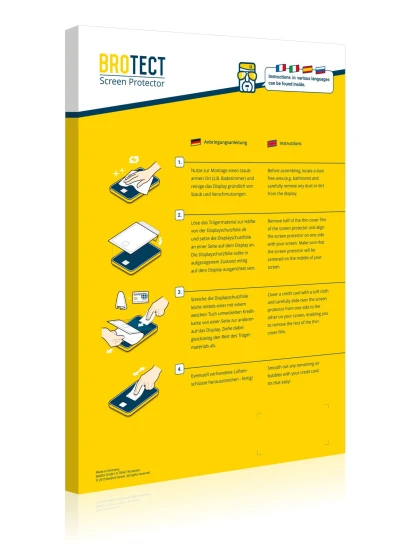 Parte posteriore di una confezione del prodotto con il logo del marchio BROTECT