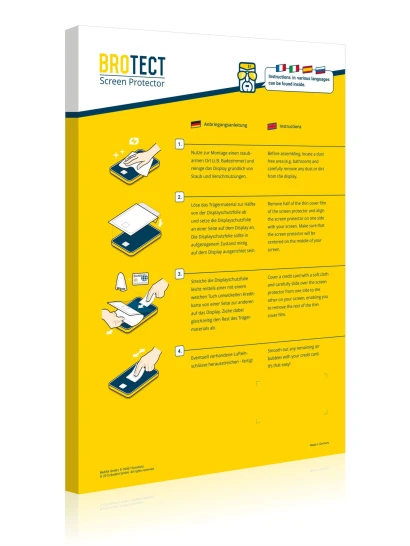 Parte posteriore di una confezione del prodotto con il logo del marchio BROTECT