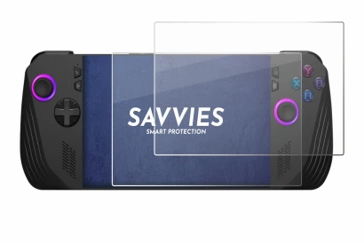 Immagine del dispositivo ASUS ROG Ally X (2024) con un'ampia varietà di protezioni per lo schermo.