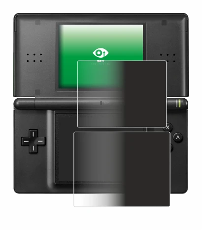 Immagine del dispositivo Nintendo DS LITE con un'ampia varietà di protezioni per lo schermo.