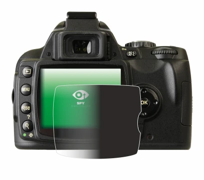 Immagine del dispositivo Nikon D40x con un'ampia varietà di protezioni per lo schermo.