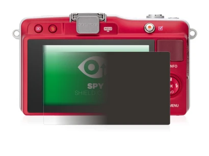 Immagine del dispositivo Olympus PEN Mini E-PM2 con un'ampia varietà di protezioni per lo schermo.
