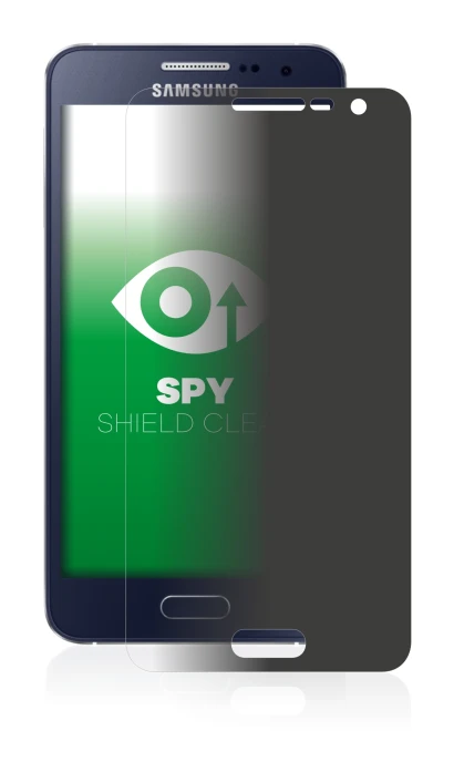 Immagine del dispositivo Samsung Galaxy A3 2015 con un'ampia varietà di protezioni per lo schermo.