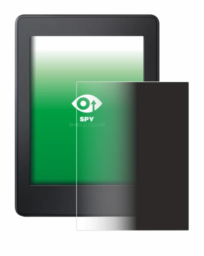 Immagine del dispositivo Amazon Kindle Paperwhite 2015 (7a Gen.) con un'ampia varietà di protezioni per lo schermo.