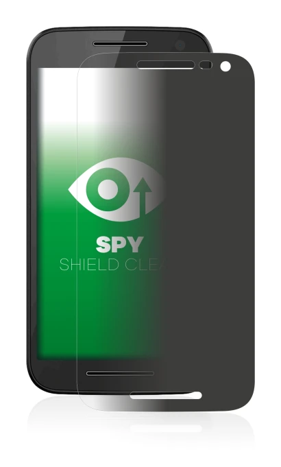 Immagine del dispositivo Motorola Moto G3 2015 con un'ampia varietà di protezioni per lo schermo.