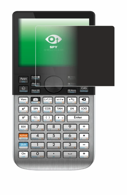 Immagine del dispositivo HP Prime con un'ampia varietà di protezioni per lo schermo.