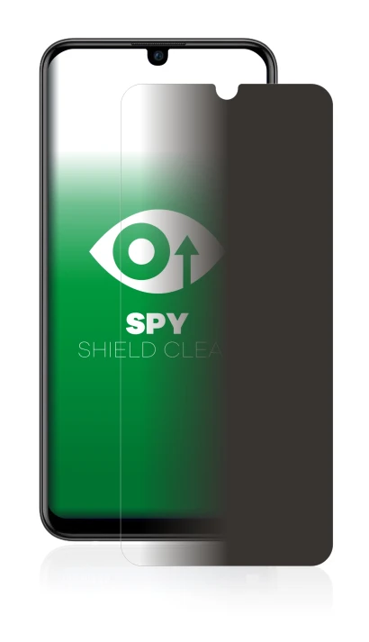 Immagine del dispositivo Huawei P smart 2019 con un'ampia varietà di protezioni per lo schermo.