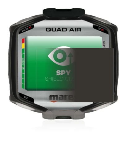 Immagine del dispositivo Mares Quad Air con un'ampia varietà di protezioni per lo schermo.