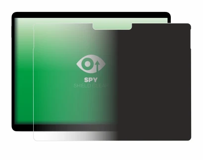 Immagine del dispositivo Microsoft Surface Pro X con un'ampia varietà di protezioni per lo schermo.