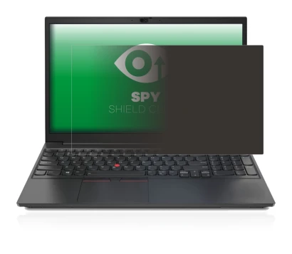 Immagine del dispositivo Lenovo ThinkPad E15 con un'ampia varietà di protezioni per lo schermo.