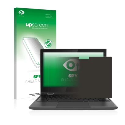 Parte frontale di una confezione del prodotto con il logo del marchio upscreen. Accanto è raffigurato il dispositivo Lenovo 30