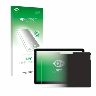 Parte frontale di una confezione del prodotto con il logo del marchio upscreen. Accanto è raffigurato il dispositivo Microsoft