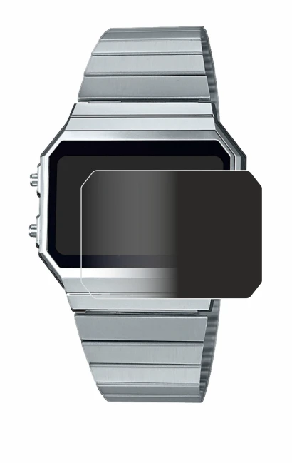 Immagine del dispositivo Casio A700WE con un'ampia varietà di protezioni per lo schermo.