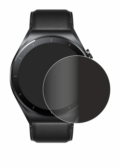 Immagine del dispositivo Xiaomi Watch S1 con un'ampia varietà di protezioni per lo schermo.