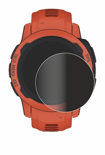Immagine del dispositivo Garmin Instinct 2S con un'ampia varietà di protezioni per lo schermo.