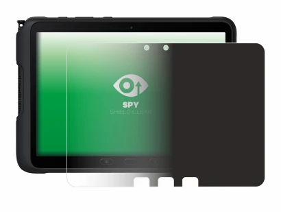 Immagine del dispositivo Samsung Galaxy Tab Active 4 Pro con un'ampia varietà di protezioni per lo schermo.