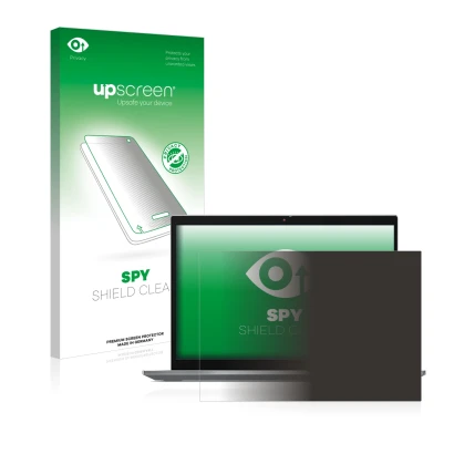 Parte frontale di una confezione del prodotto con il logo del marchio upscreen. Accanto è raffigurato il dispositivo Lenovo Th