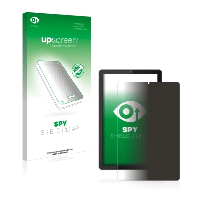 Parte frontale di una confezione del prodotto con il logo del marchio upscreen. Accanto è raffigurato il dispositivo Lenovo Ta