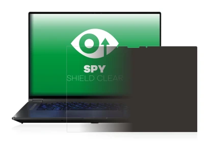 Immagine del dispositivo ASUS ROG Flow X16 con un'ampia varietà di protezioni per lo schermo.