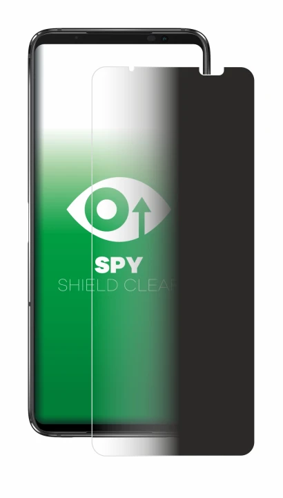 Immagine del dispositivo ASUS ROG Phone 7 Ultimate con un'ampia varietà di protezioni per lo schermo.