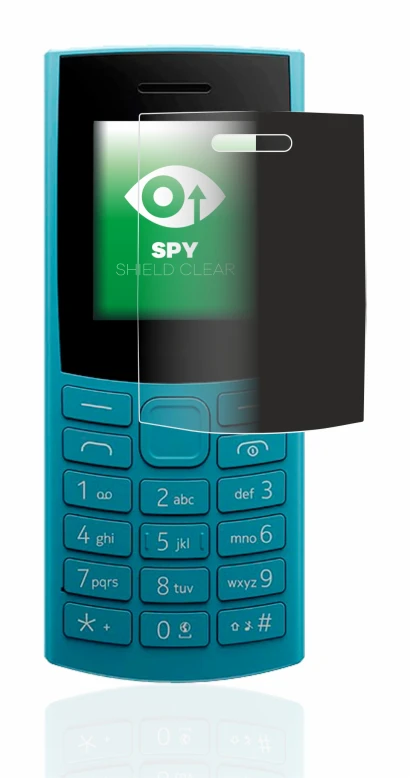 Immagine del dispositivo Nokia 105 4G (2023) con un'ampia varietà di protezioni per lo schermo.