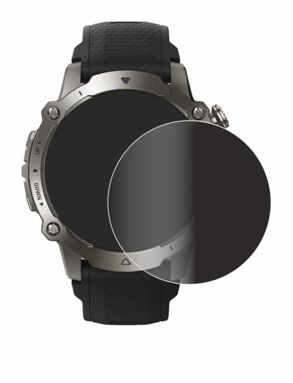 Immagine del dispositivo Huami Amazfit Falcon con un'ampia varietà di protezioni per lo schermo.