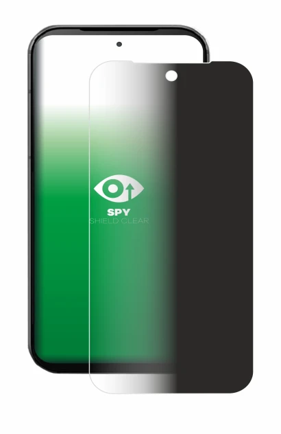 Immagine del dispositivo Fairphone 5 con un'ampia varietà di protezioni per lo schermo.