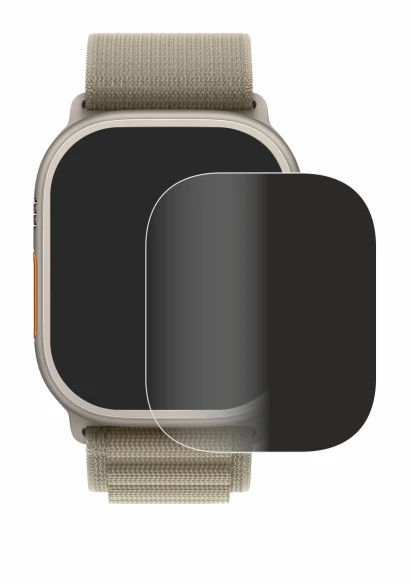 Immagine del dispositivo Apple Watch Ultra 2 (49 mm) con un'ampia varietà di protezioni per lo schermo.