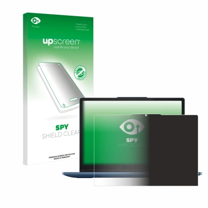 Parte frontale di una confezione del prodotto con il logo del marchio upscreen. Accanto è raffigurato il dispositivo Lenovo Id