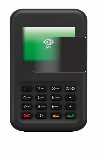 Immagine del dispositivo Shopify WisePad 3 con un'ampia varietà di protezioni per lo schermo.