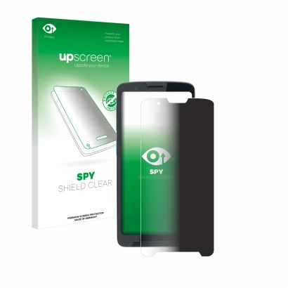 Parte frontale di una confezione del prodotto con il logo del marchio upscreen. Accanto è raffigurato il dispositivo Unitech E