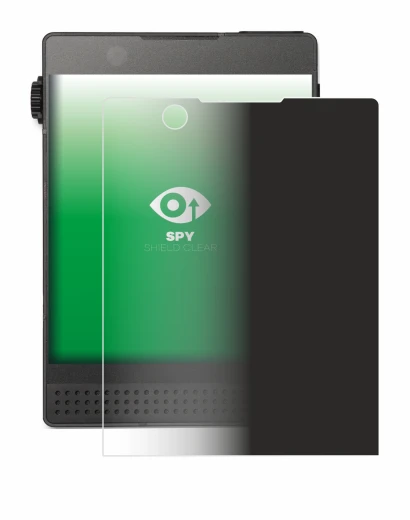 Immagine del dispositivo Light Phone 3 con un'ampia varietà di protezioni per lo schermo.