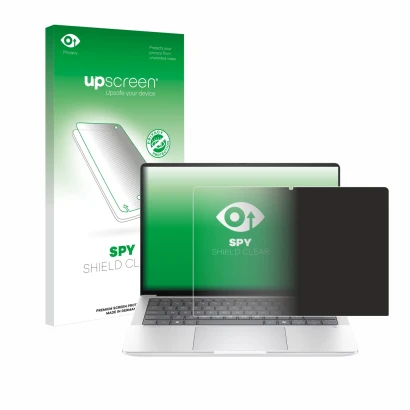 Parte frontale di una confezione del prodotto con il logo del marchio upscreen. Accanto è raffigurato il dispositivo HP EliteB